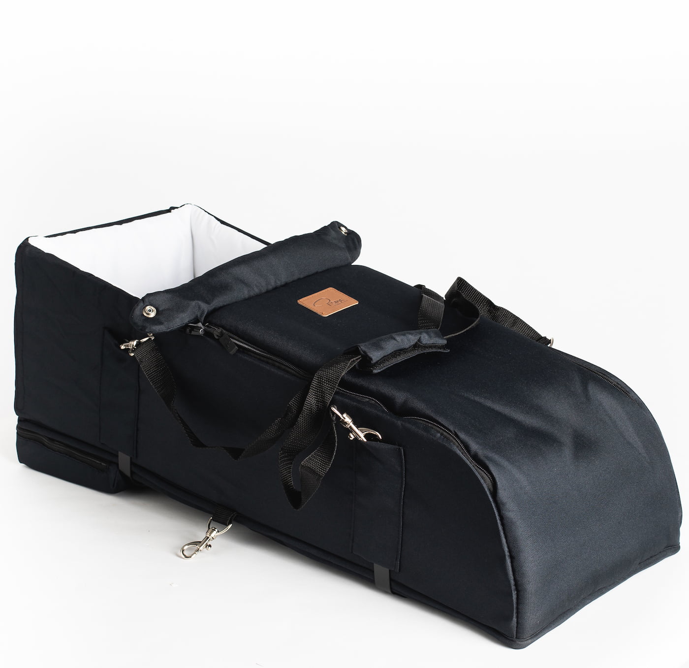 Roma Gemini Double Pram Carry Cot-Jet Black