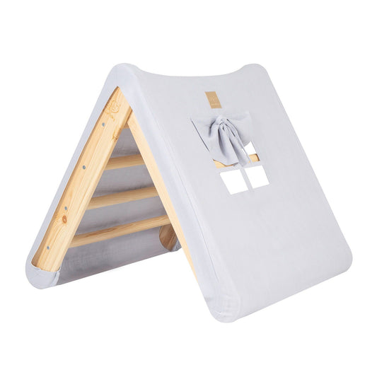 Climbing Ladder Small House-Grey/Blue Linen Tent