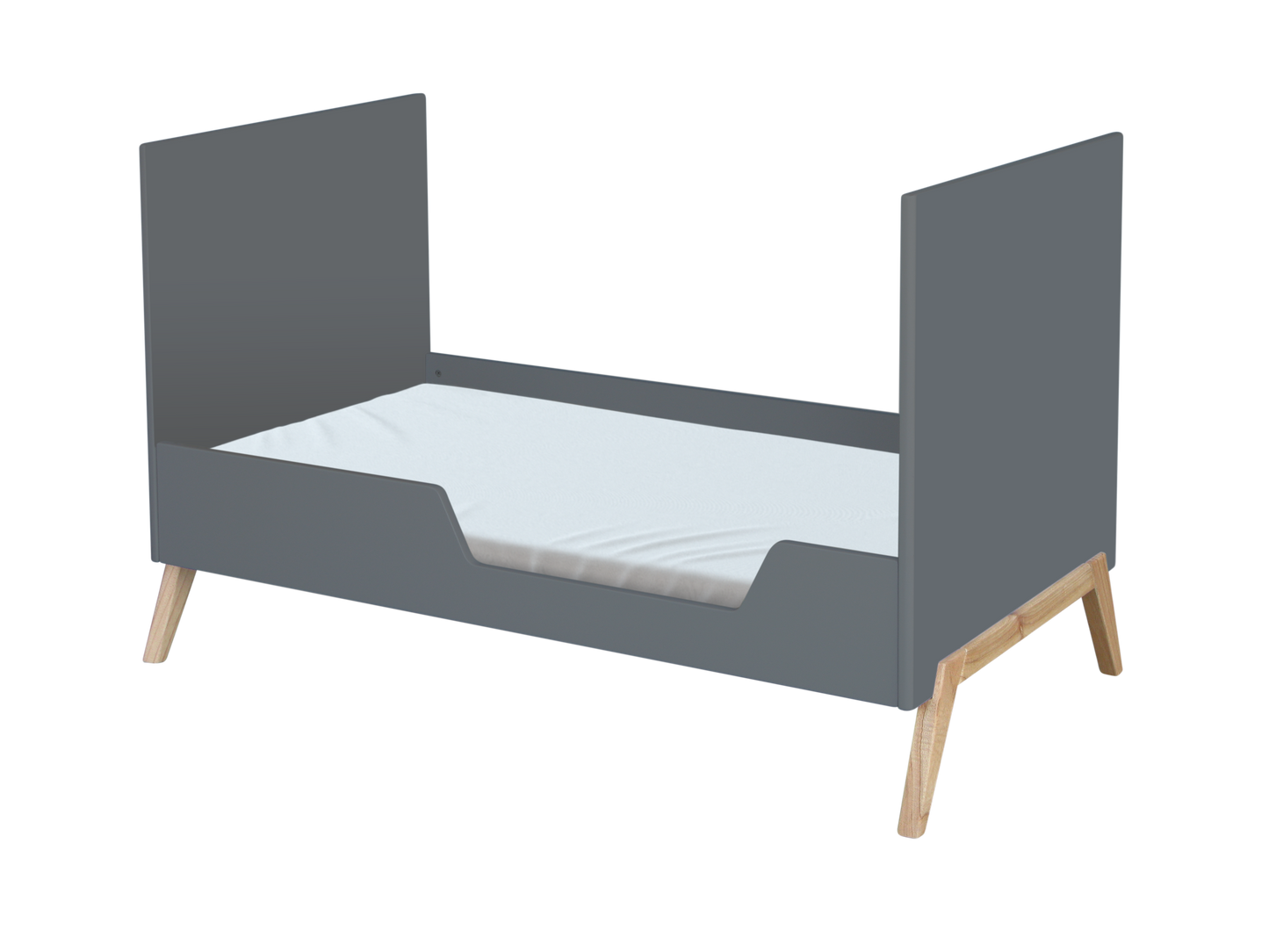 Theo Bebe Marélie Evolutive Cot Bed- Flint