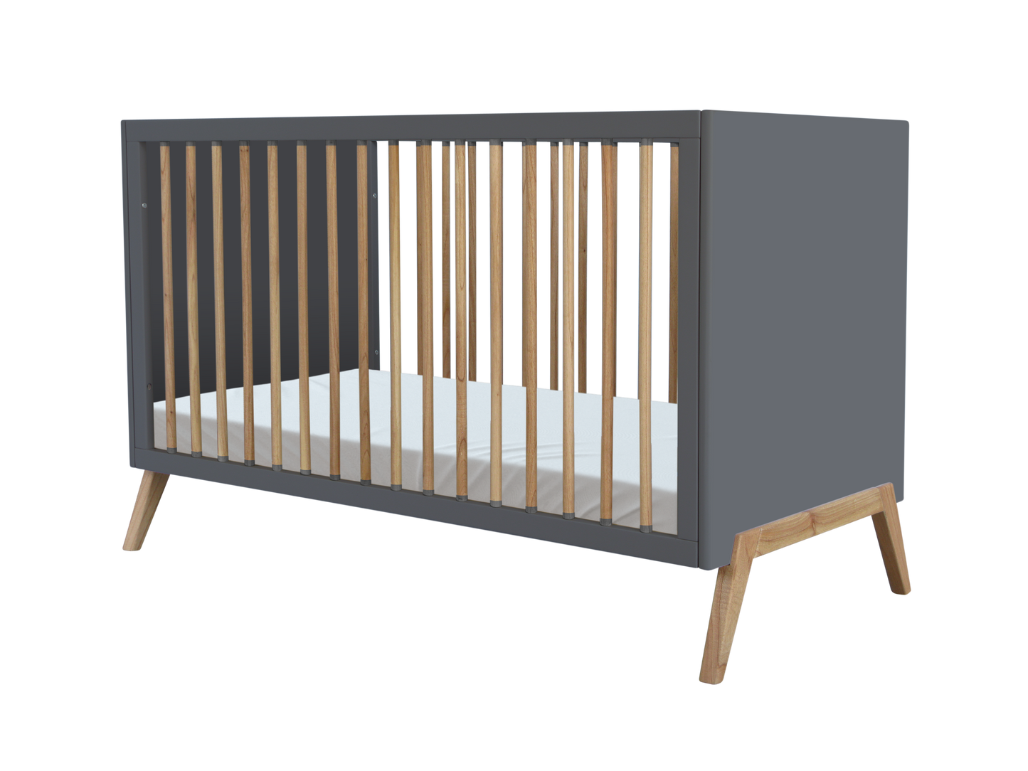 Theo Bebe Marélie Evolutive Cot Bed- Flint