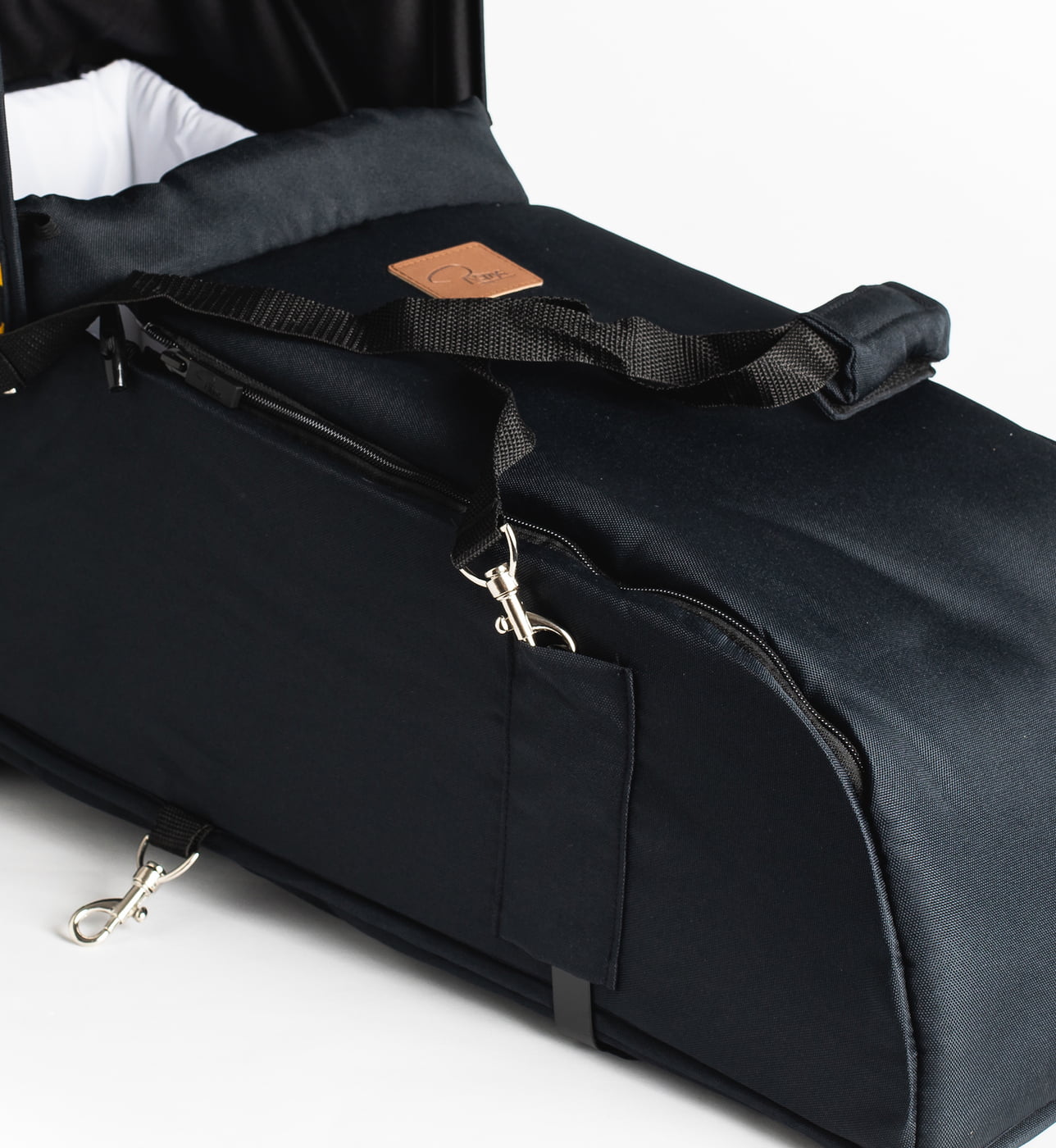 Roma Gemini Double Pram Carry Cot-Jet Black