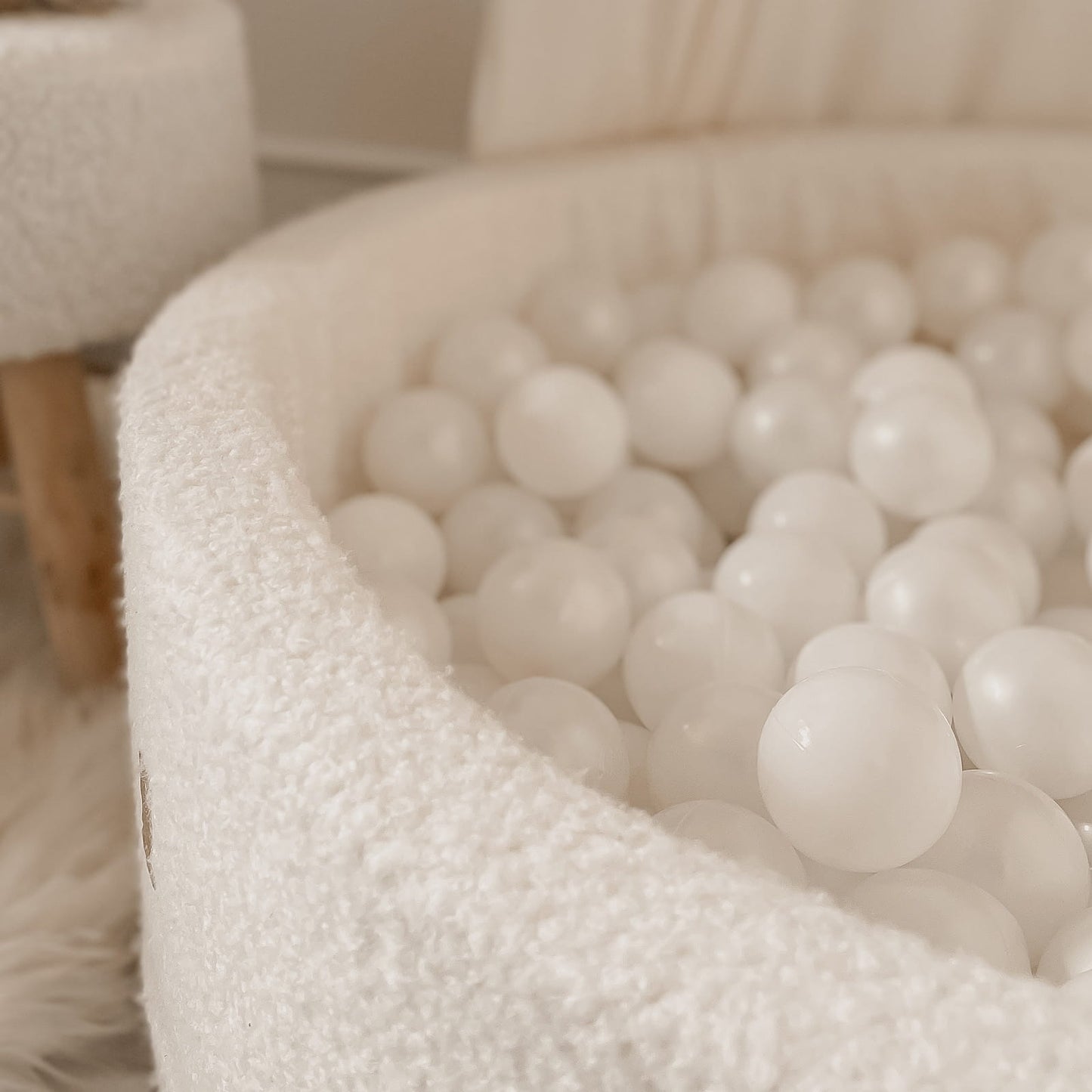 Cream Boucle Ball Pit + 200 Balls