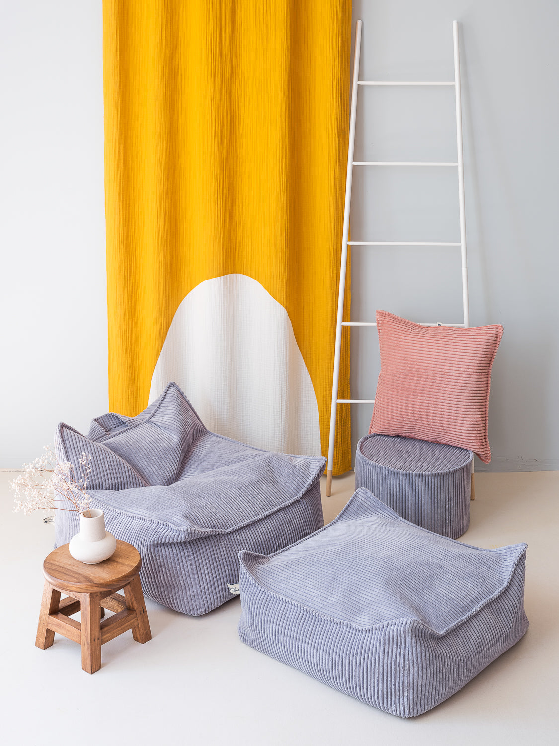 Blueberry Blue Beanbag Chair