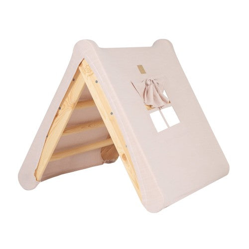 Climbing Ladder Small House-Pink Linen Tent