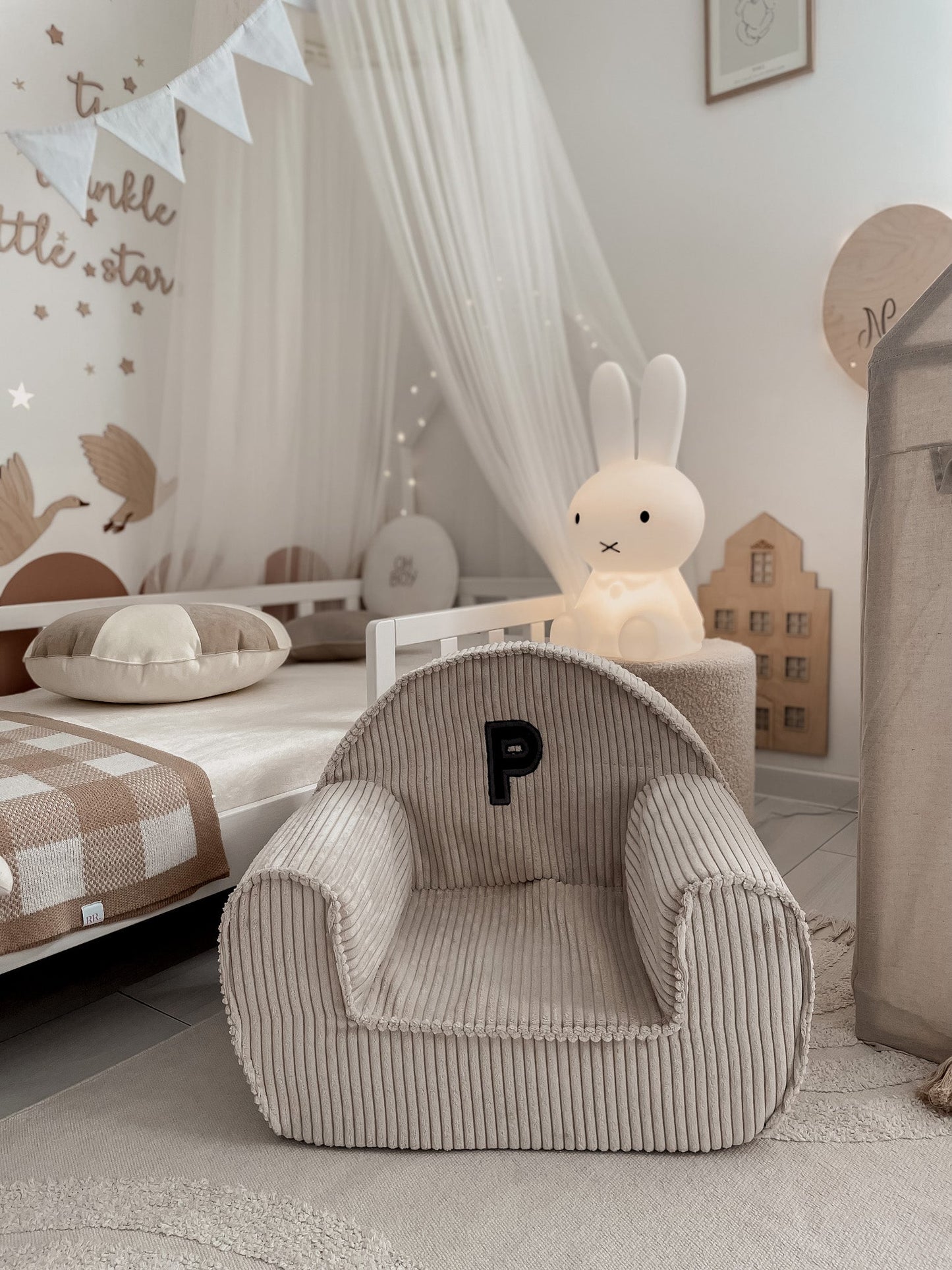 Toddler Corduroy Chair- Cream