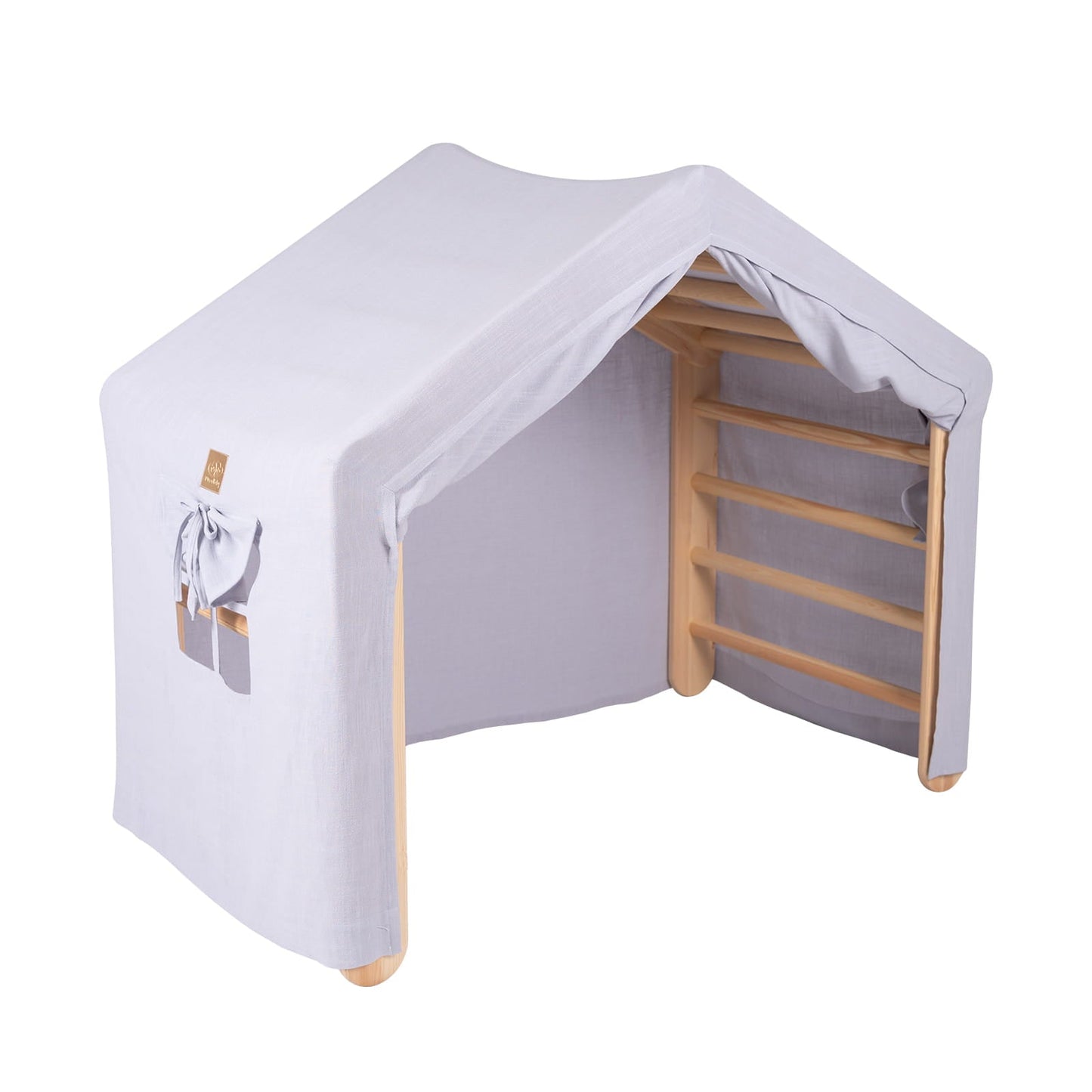 Climbing Ladder Large House-Grey/Blue Linen Tent