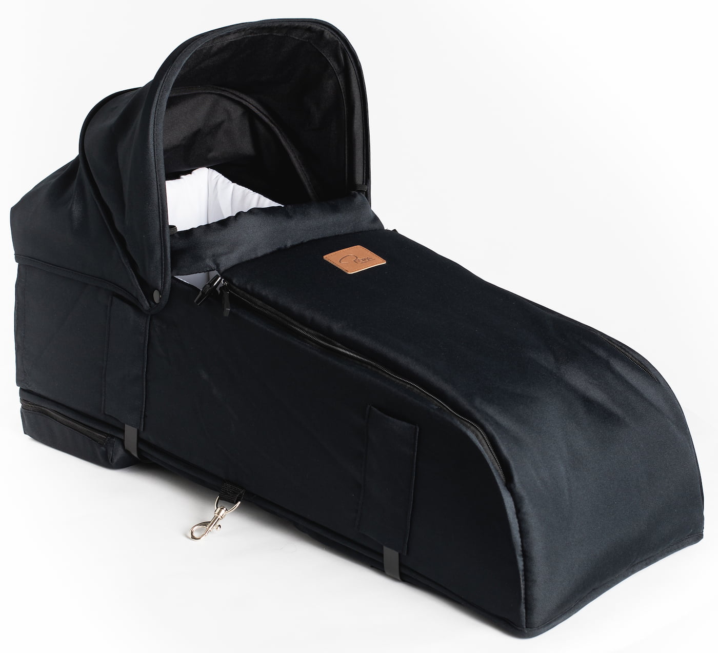 Roma Gemini Double Pram Carry Cot-Jet Black