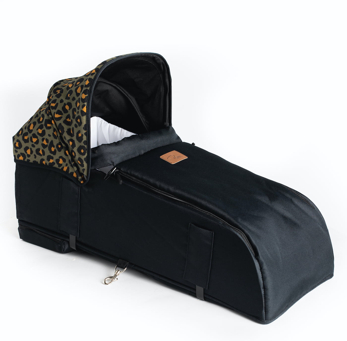 Roma Gemini Double Pram Carry Cot-Khaki Leopard