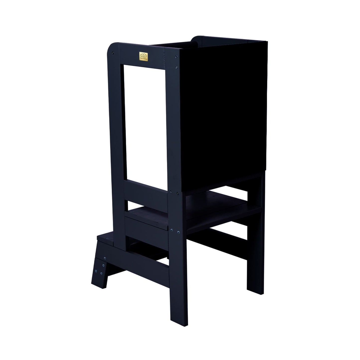 Wooden Kitchen Learning Tower-Black