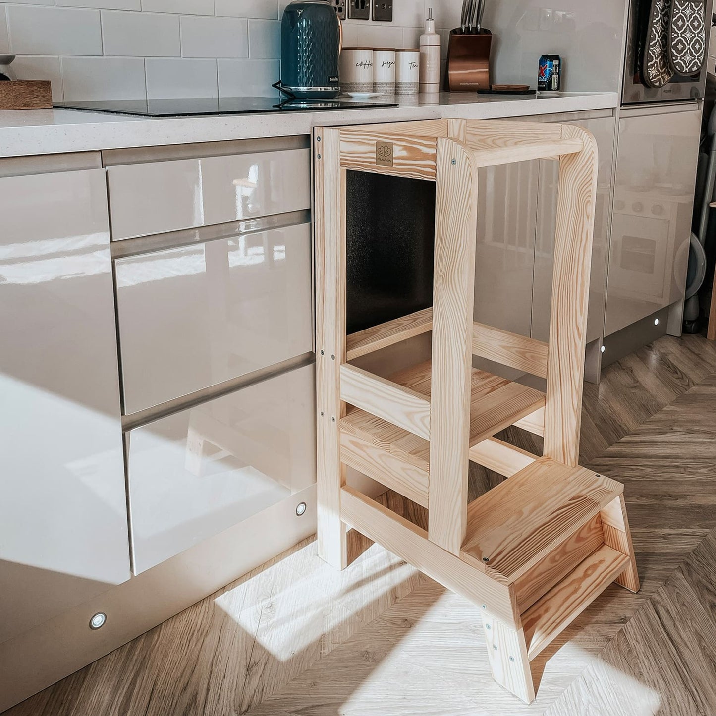 Wooden Kitchen Learning Tower-Natural