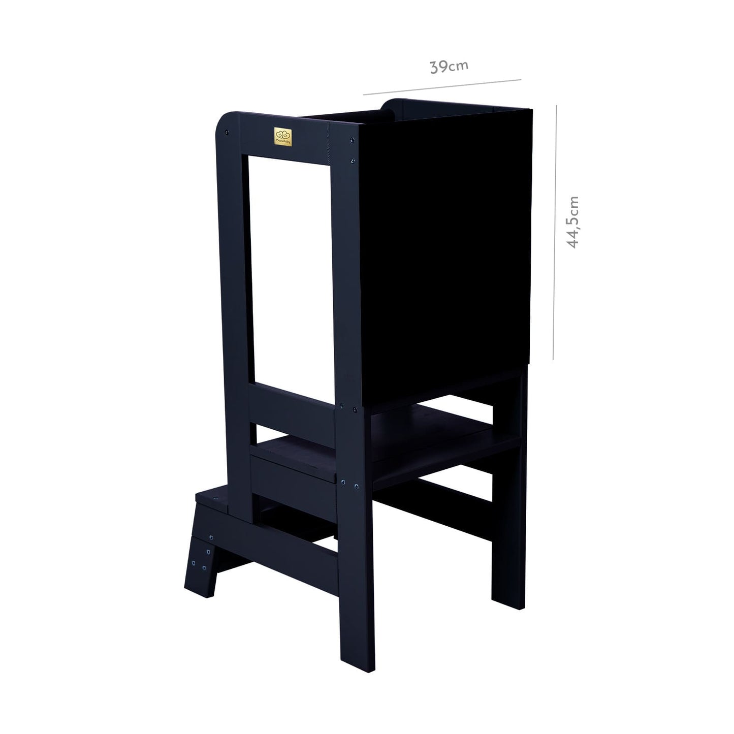 Wooden Kitchen Learning Tower-Black