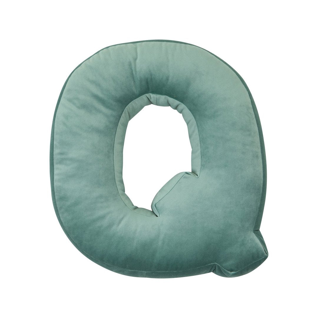 Betty’s Home Velvet Letter Cushion in Q